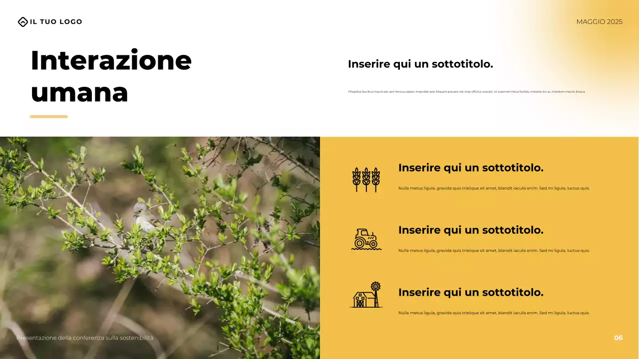 Presentazione della conferenza aziendale moderna gialla