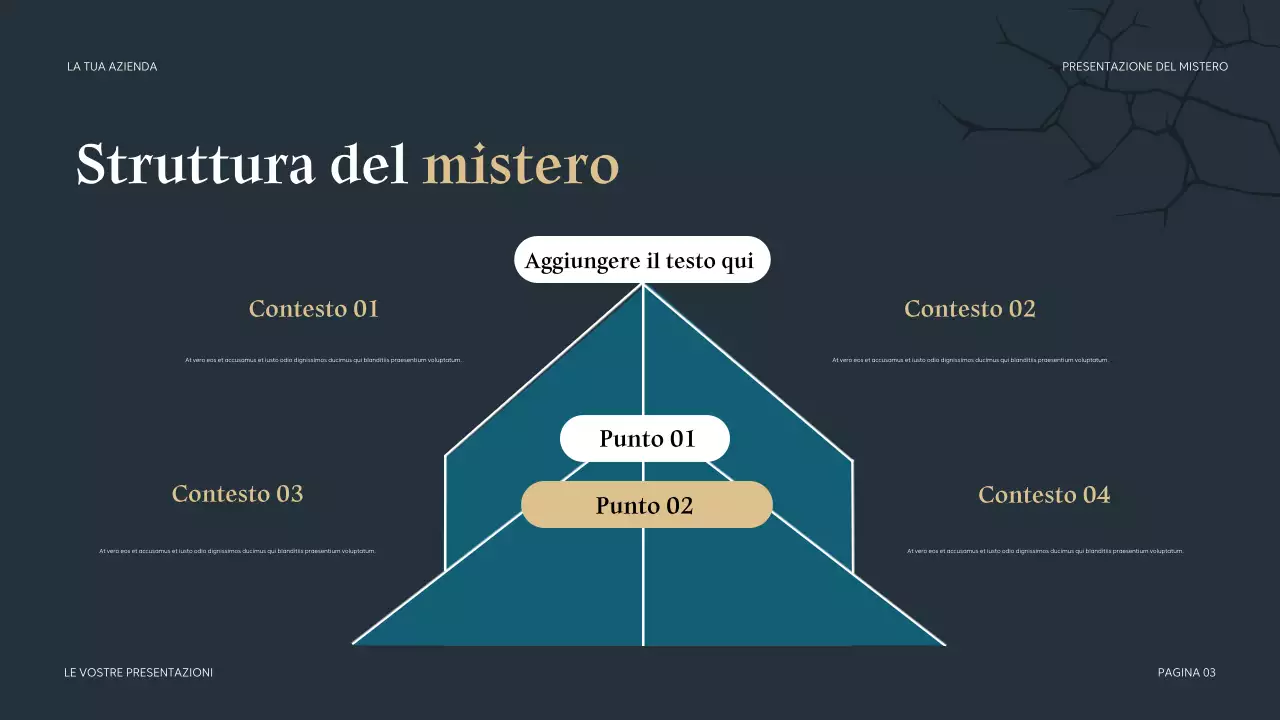 Presentazione misteriosa verde acqua