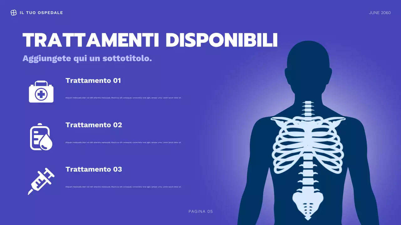Presentazione informativa sulla salute moderna blu