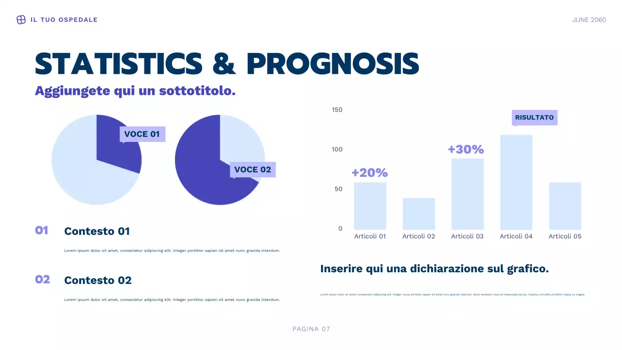 Presentazione informativa sulla salute moderna blu