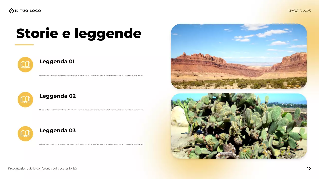 Presentazione della conferenza aziendale moderna gialla