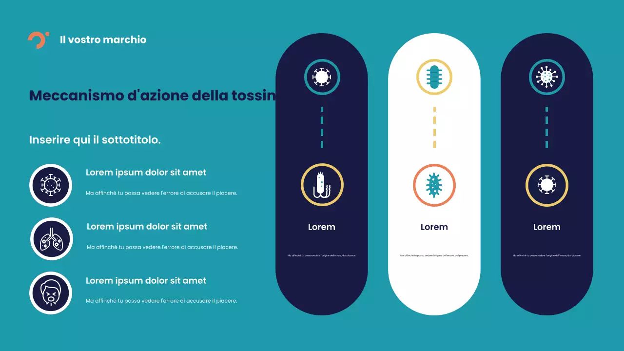 Presentazione della malattia astratta blu