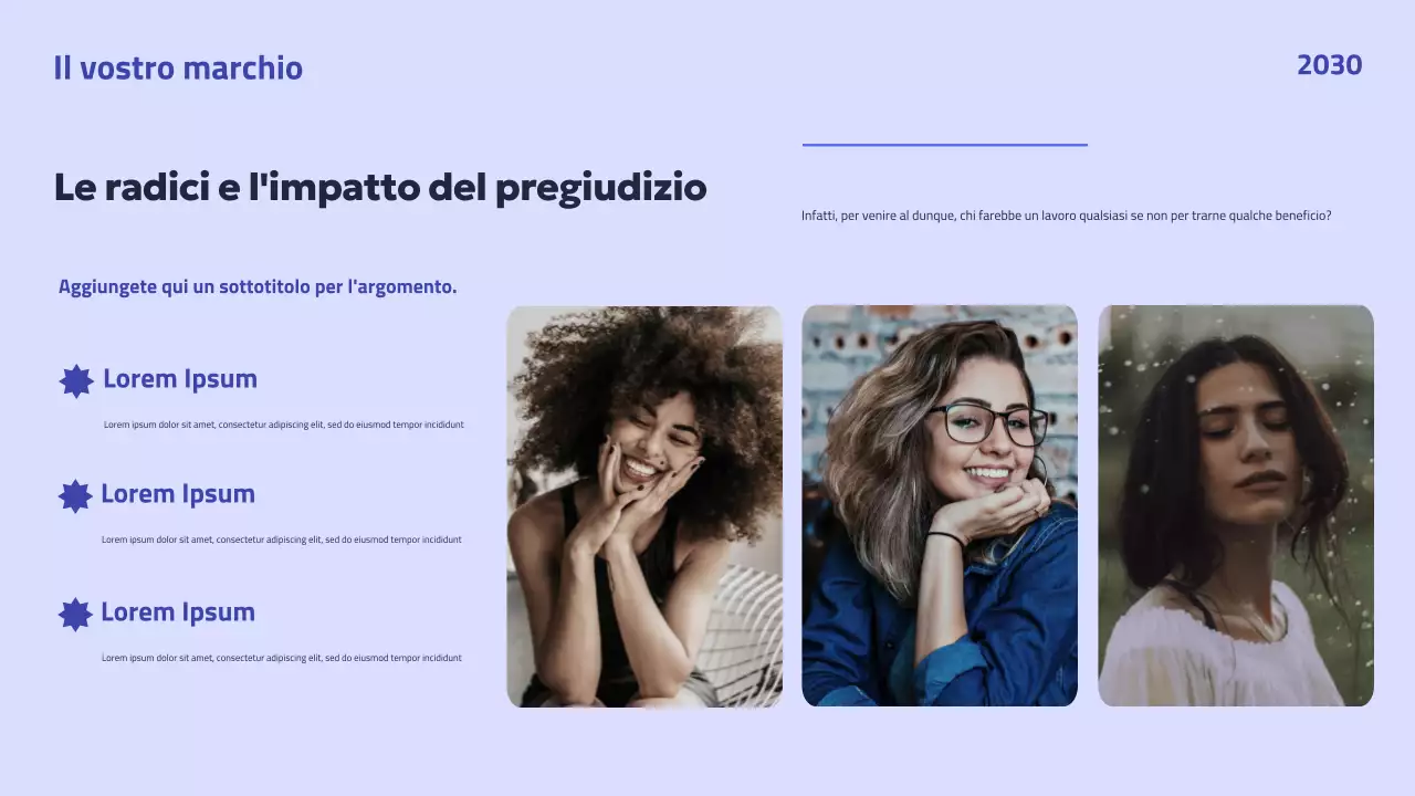 Presentazione della campagna Blue Modern