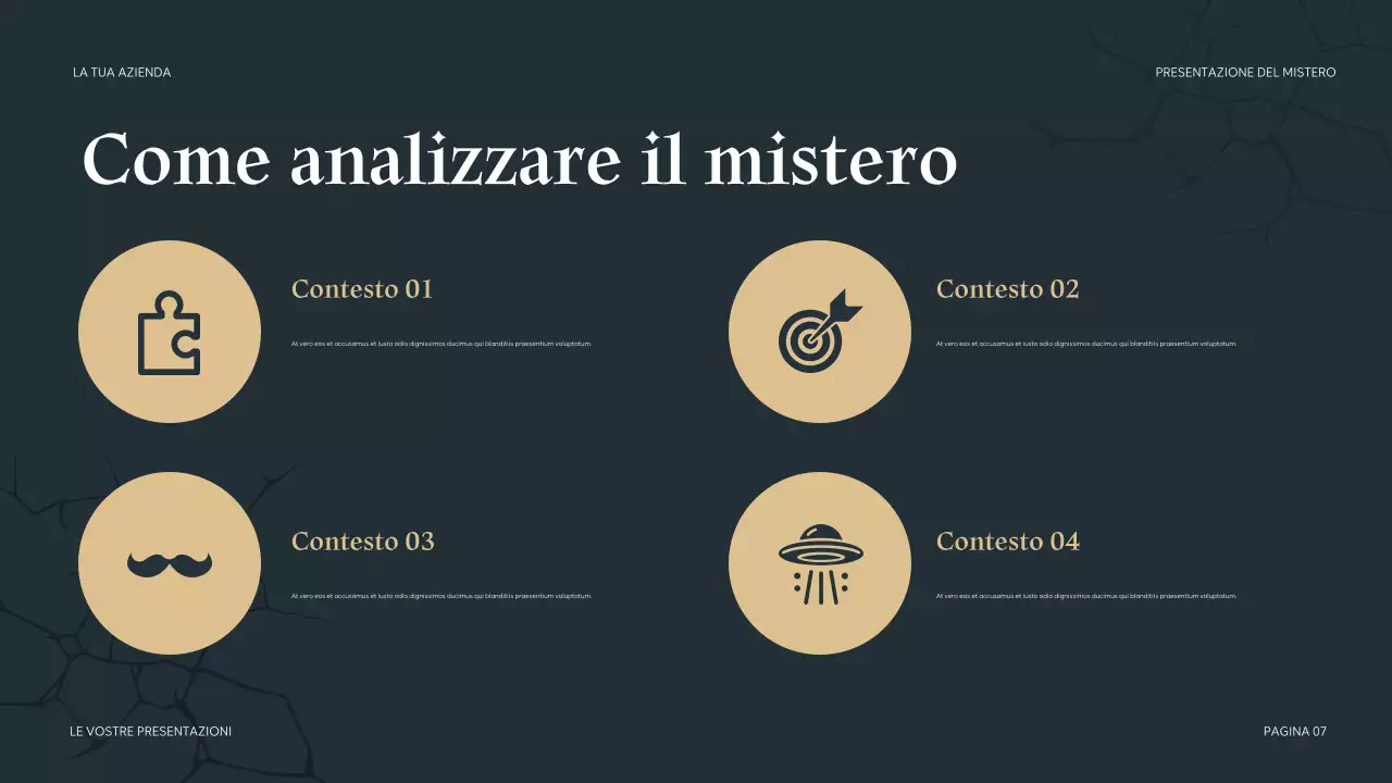 Presentazione misteriosa verde acqua