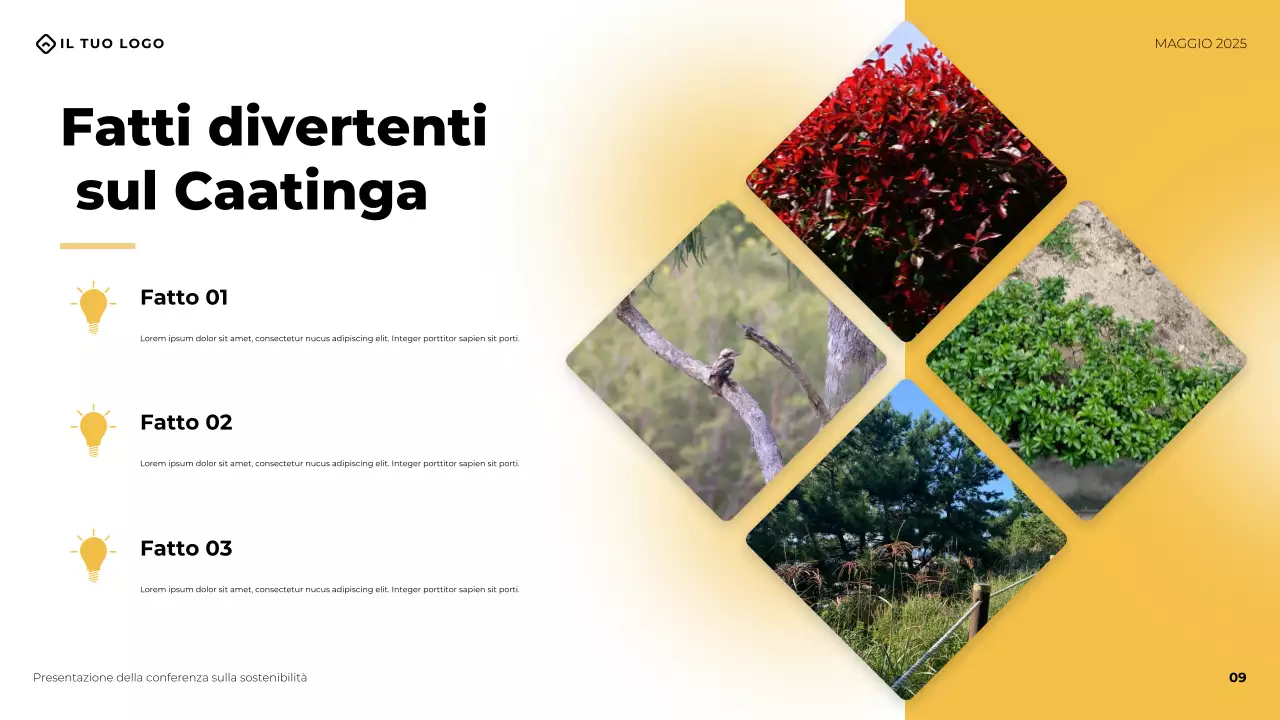 Presentazione della conferenza aziendale moderna gialla