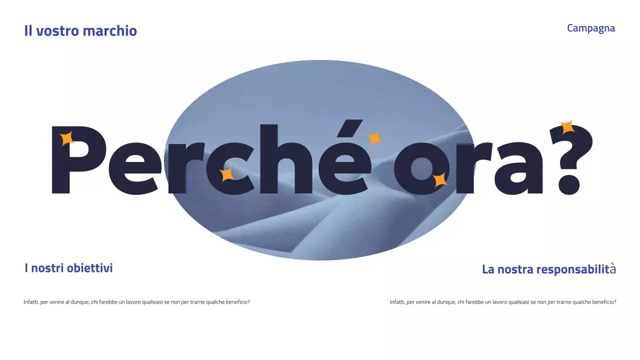 Presentazione della campagna Blue Modern