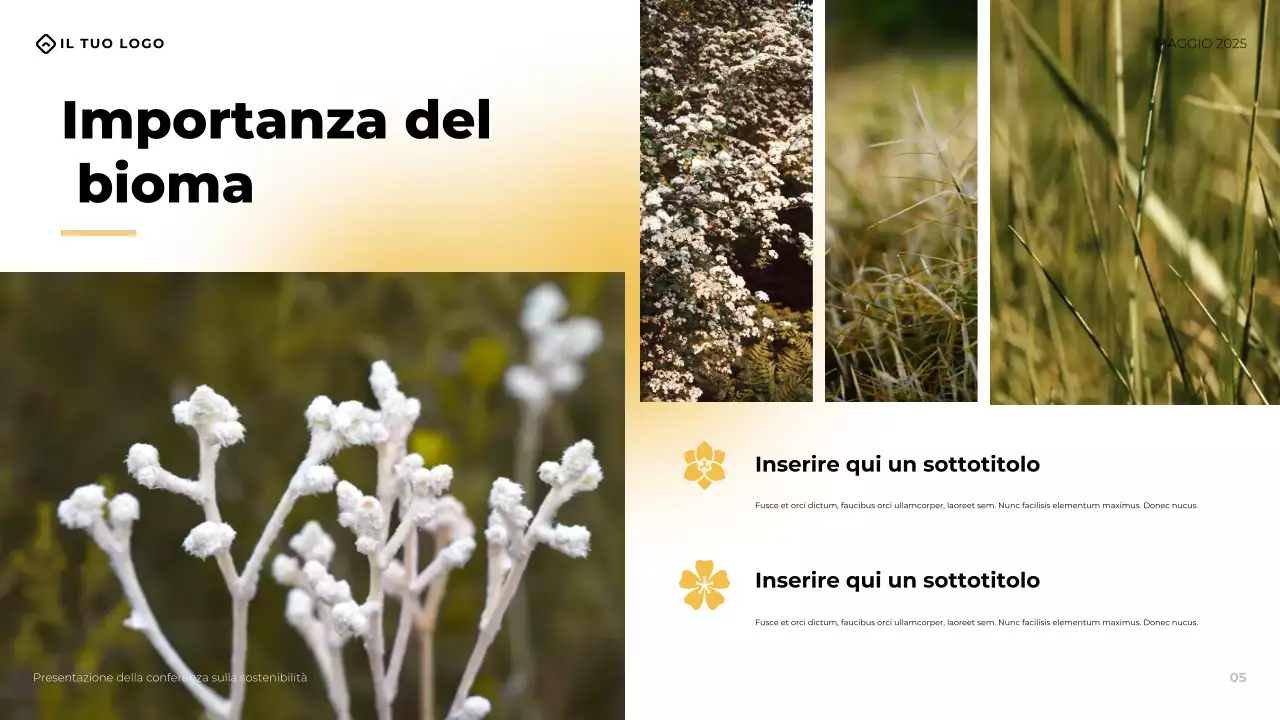 Presentazione della conferenza aziendale moderna gialla