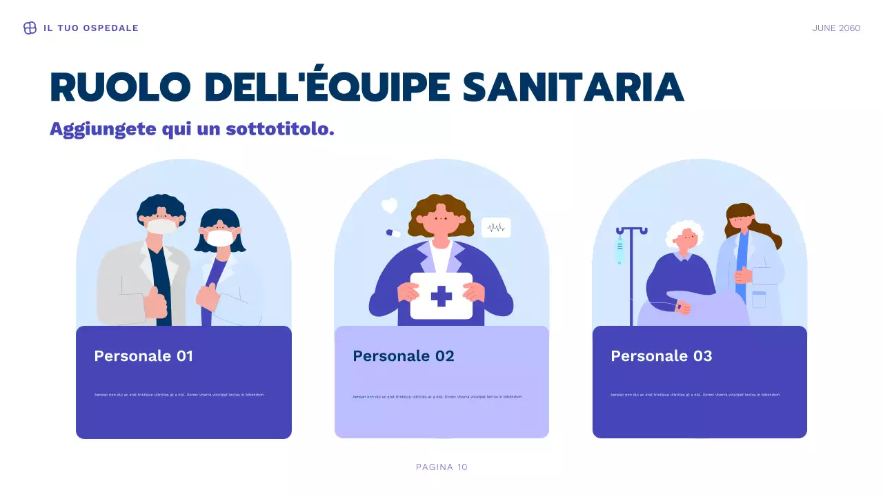 Presentazione informativa sulla salute moderna blu