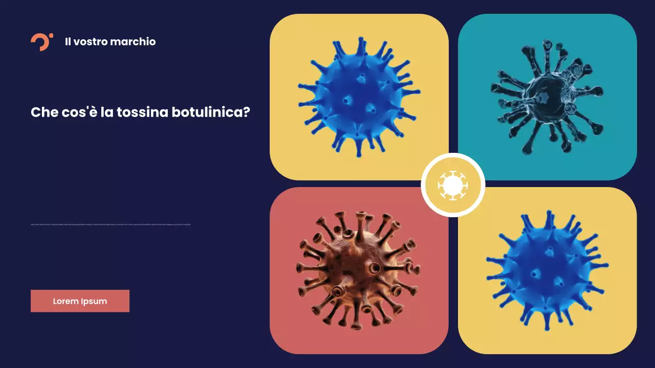 Presentazione della malattia astratta blu