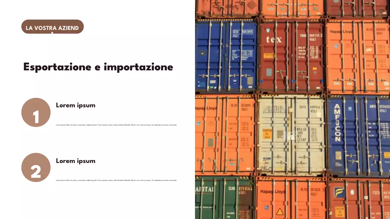 Presentazione commerciale retrò marrone