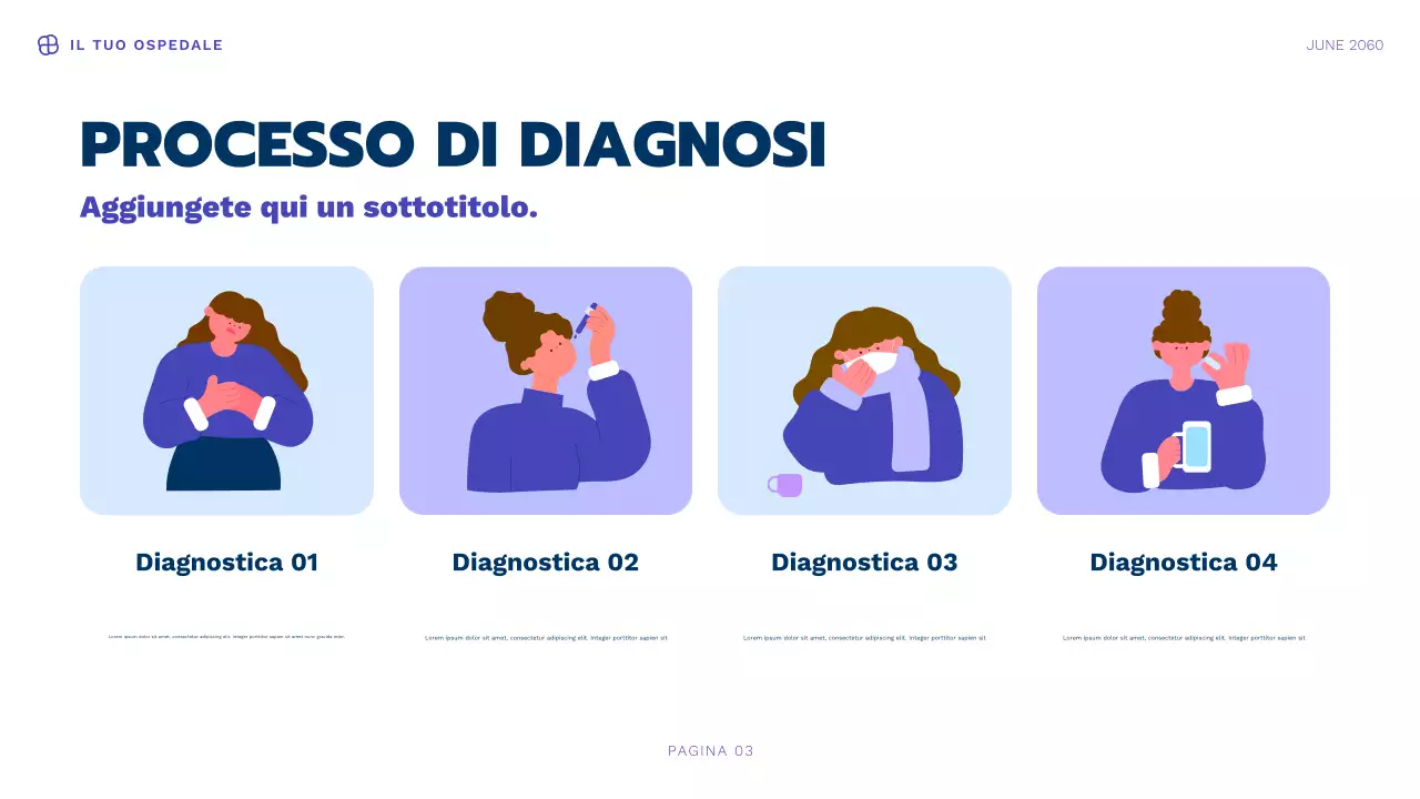 Presentazione informativa sulla salute moderna blu