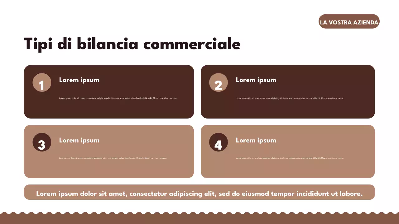 Presentazione commerciale retrò marrone