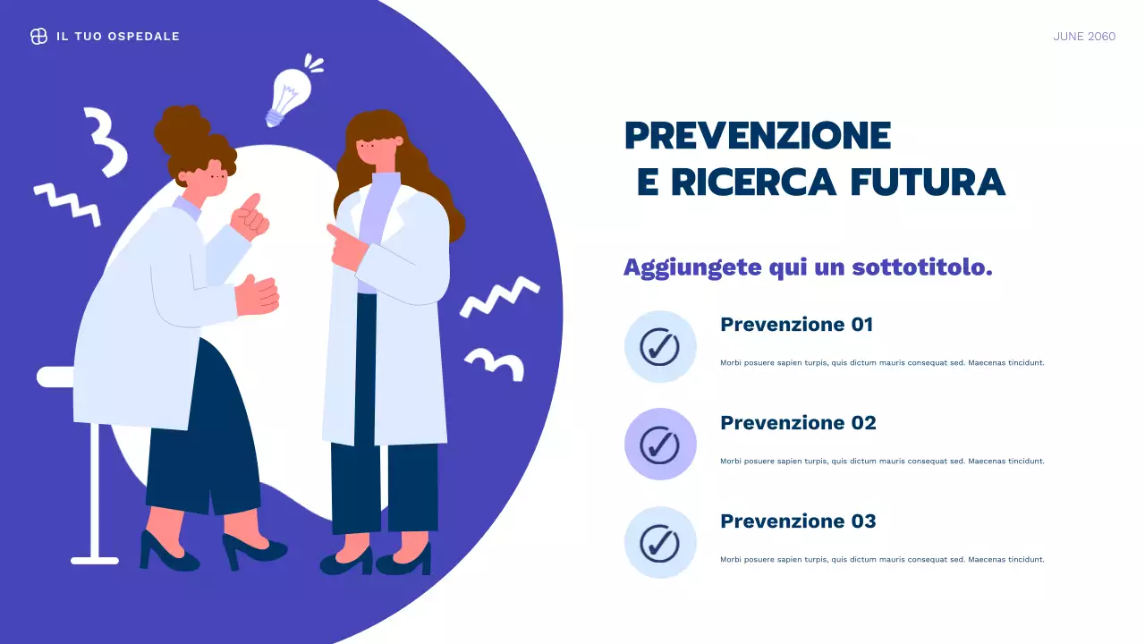 Presentazione informativa sulla salute moderna blu