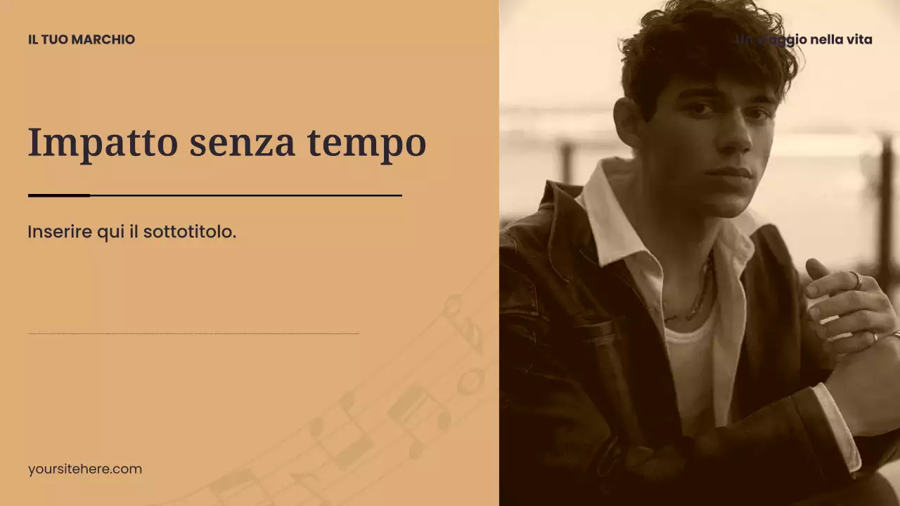 Presentazione di musica moderna nera e blu