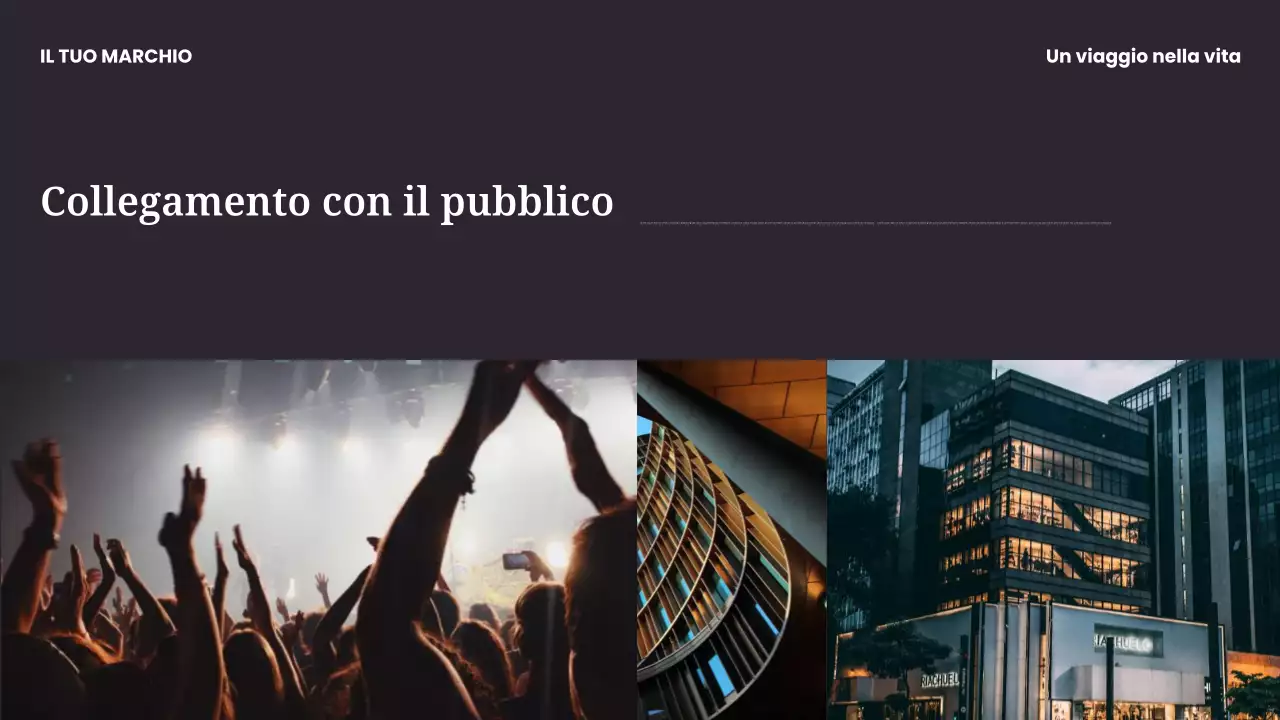 Presentazione di musica moderna nera e blu