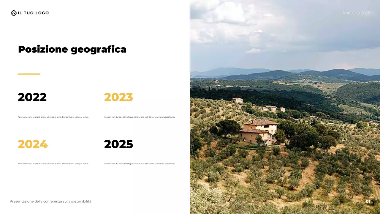 Presentazione della conferenza aziendale moderna gialla