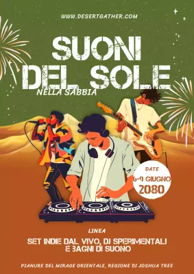 Manifesto del concerto musicale per il festival regionale estivo all'aperto