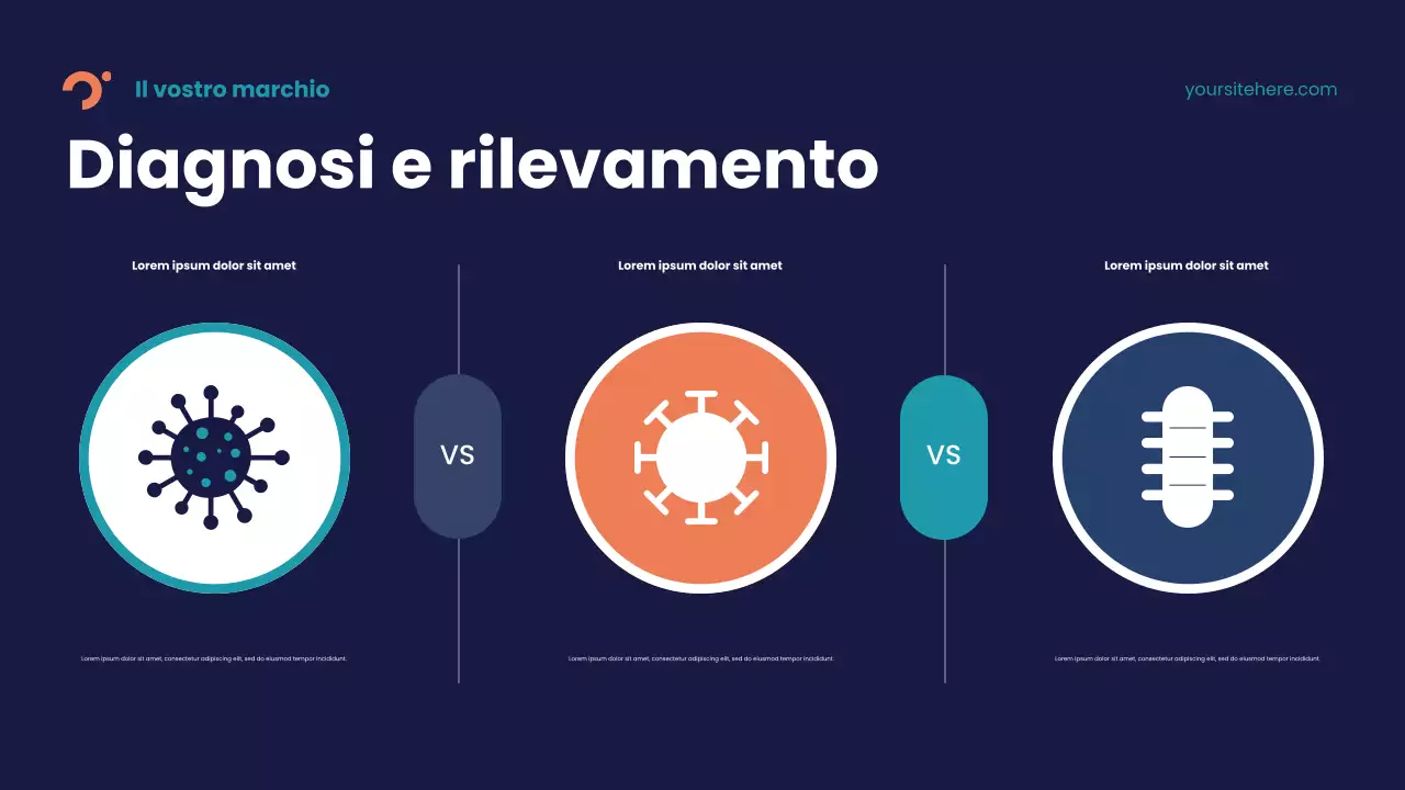 Presentazione della malattia astratta blu