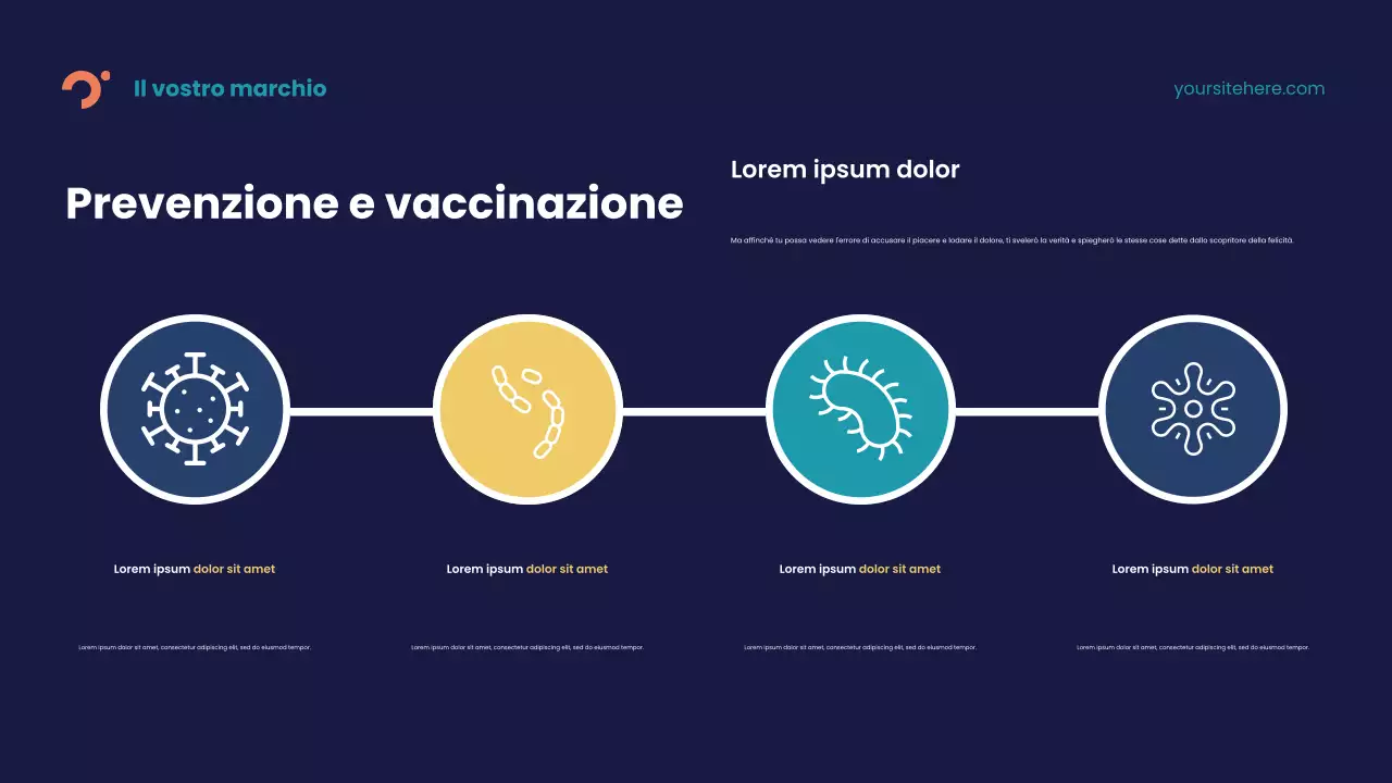 Presentazione della malattia astratta blu