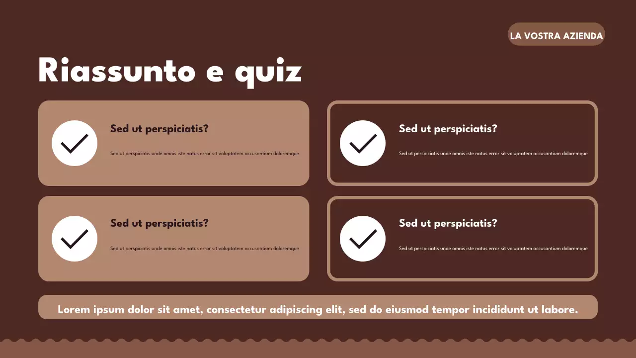 Presentazione commerciale retrò marrone