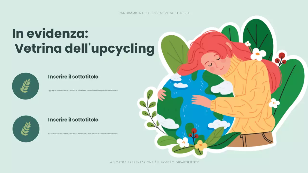 Presentazione sulla sostenibilità moderna e verde