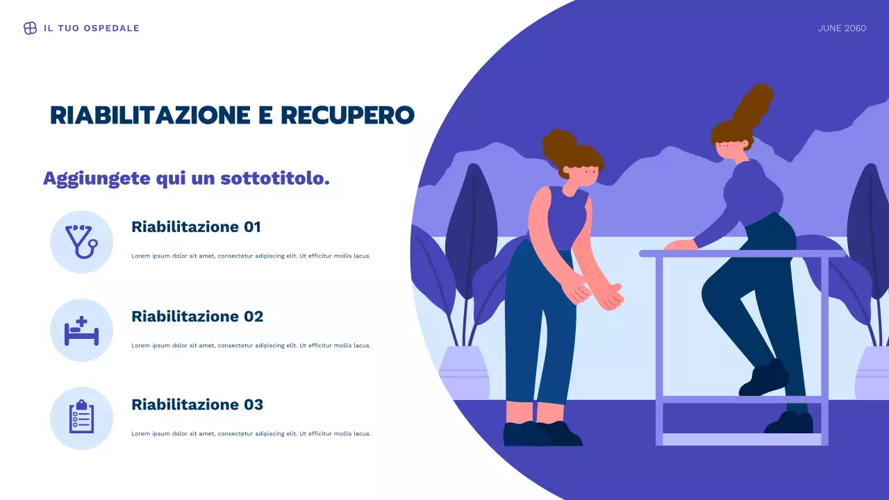 Presentazione informativa sulla salute moderna blu