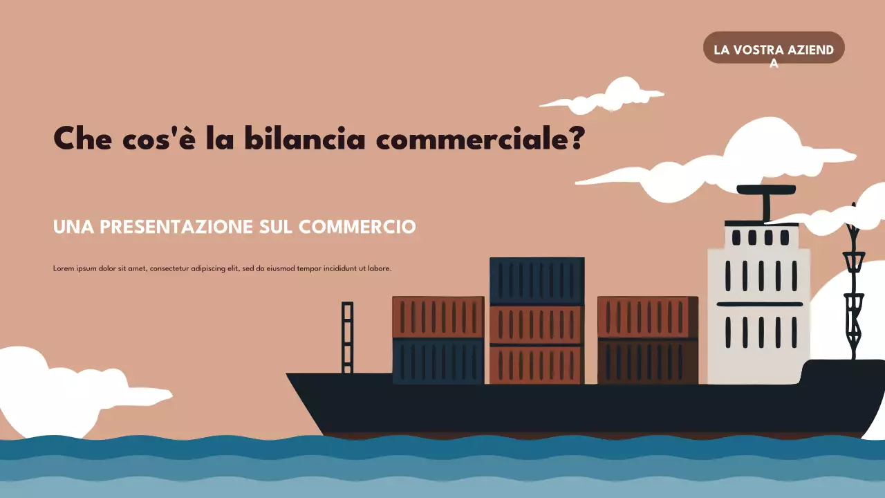 Presentazione commerciale retrò marrone