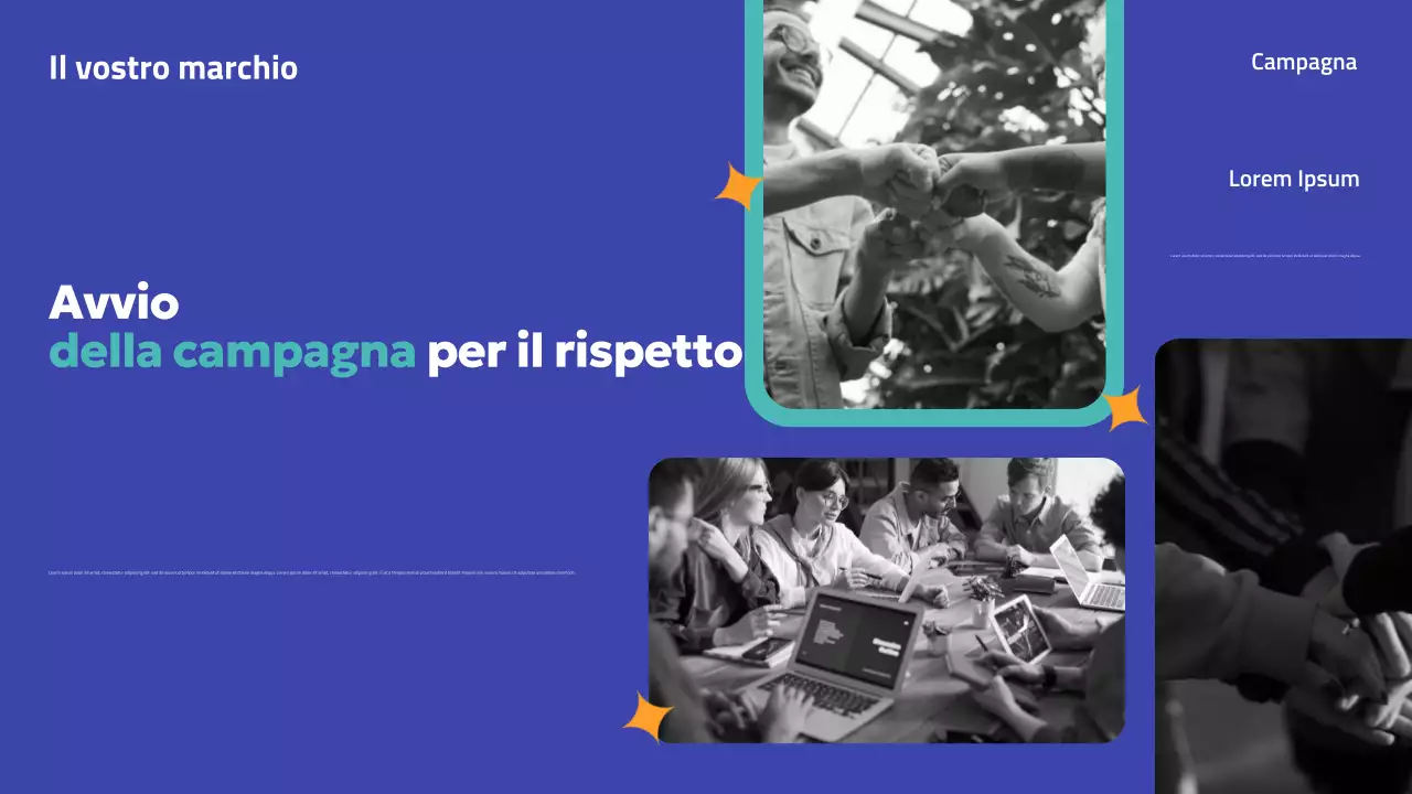 Presentazione della campagna Blue Modern