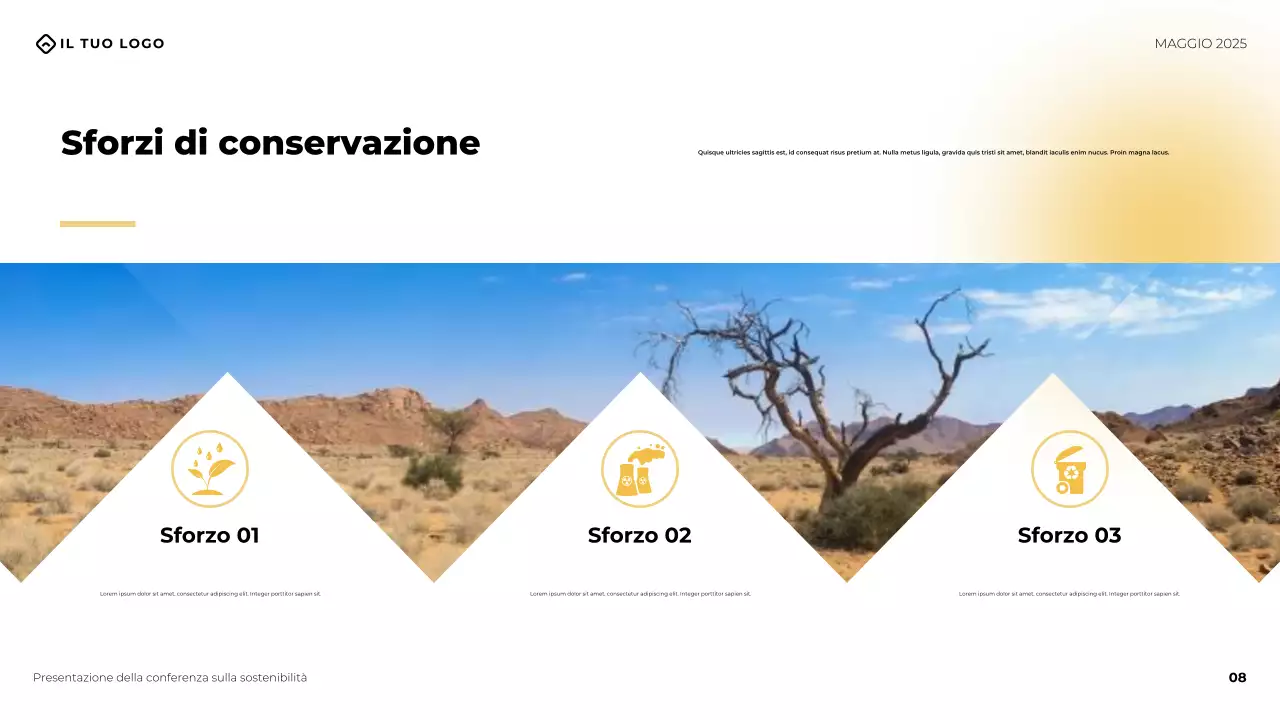 Presentazione della conferenza aziendale moderna gialla