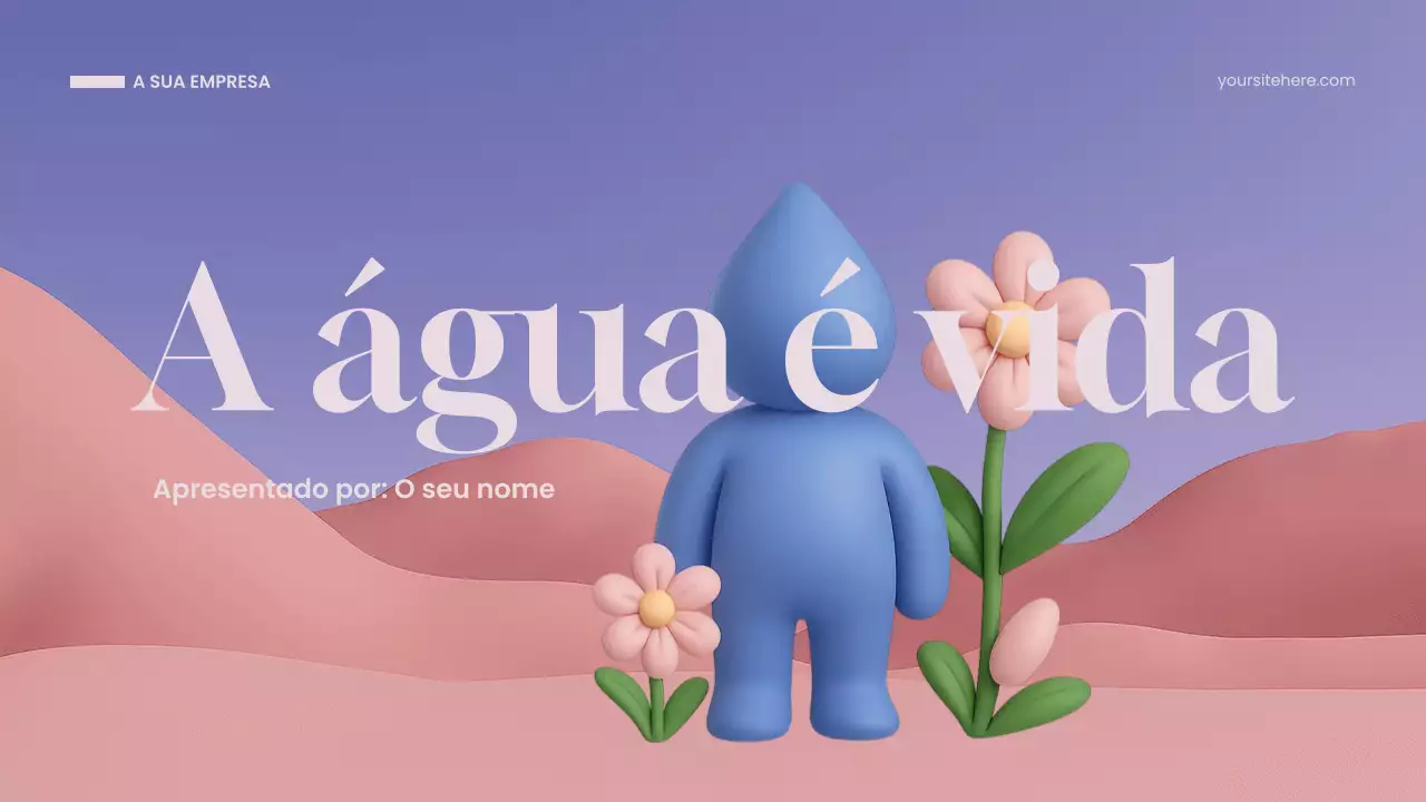 Apresentação Blue Modern Water