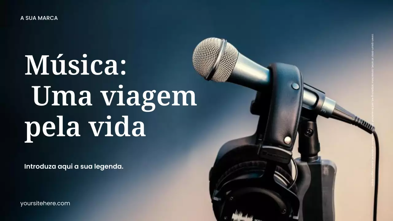 Apresentação de Música Moderna em Preto e Azul