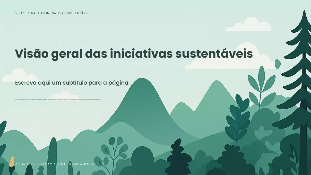 Apresentação de Sustentabilidade Verde Moderna