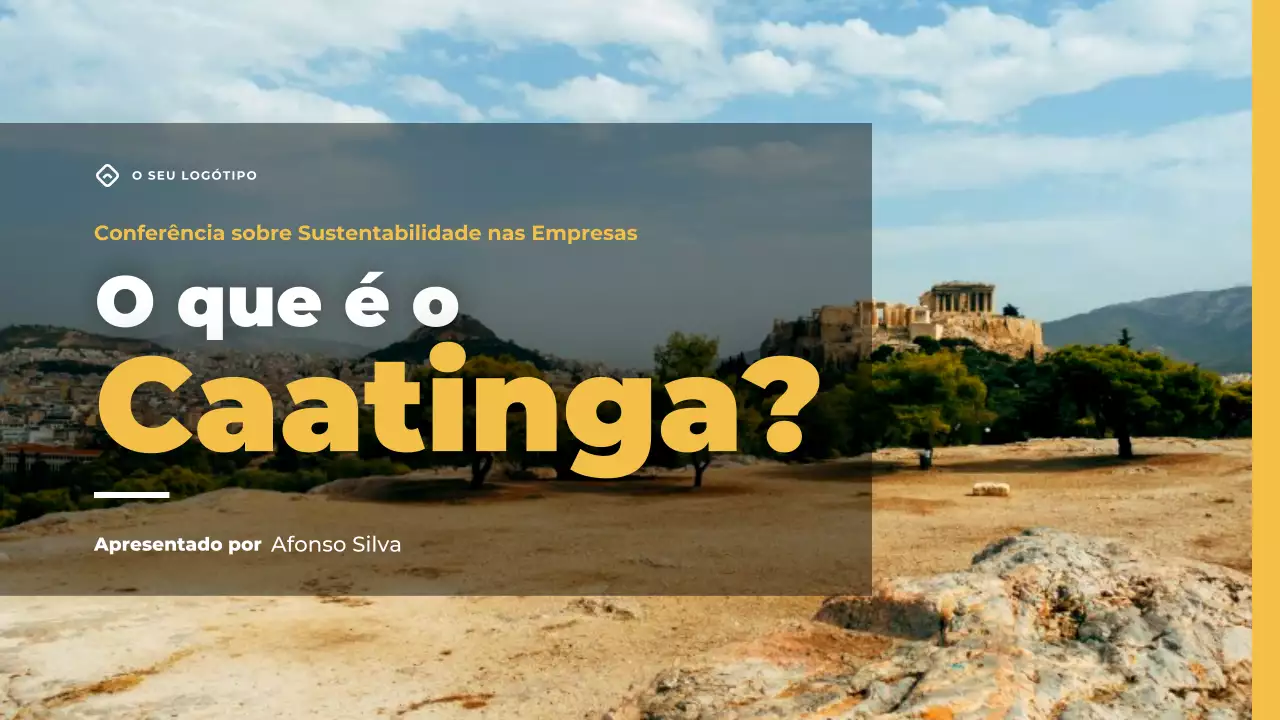 Apresentação da Conferência de Negócios Modernos Amarelos
