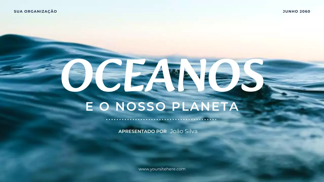 Apresentação do Oceano Azul Minimalista