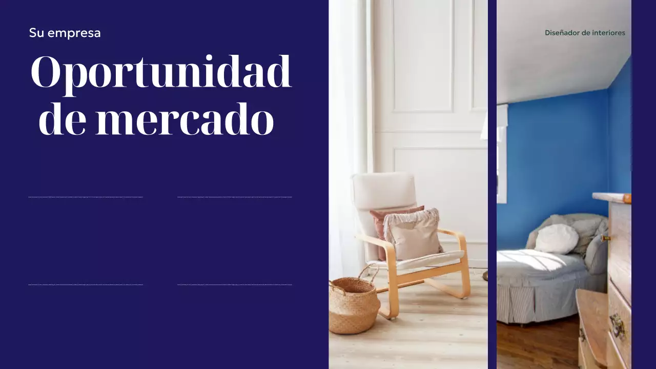 Presentación de diseño de interiores moderno de la Marina