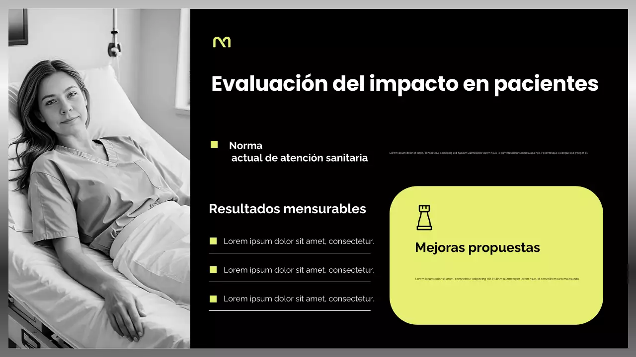 Presentación de atención médica moderna para negros