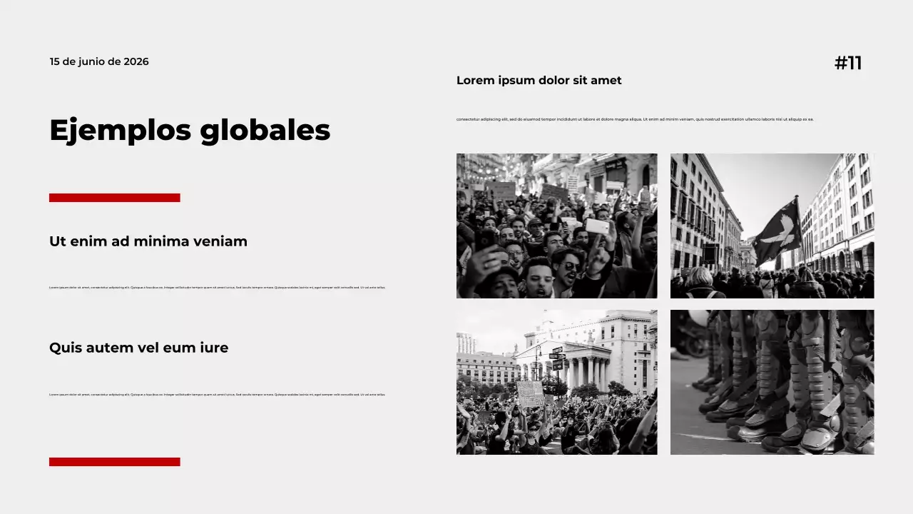 Presentación de la conferencia sobre el gobierno moderno gris