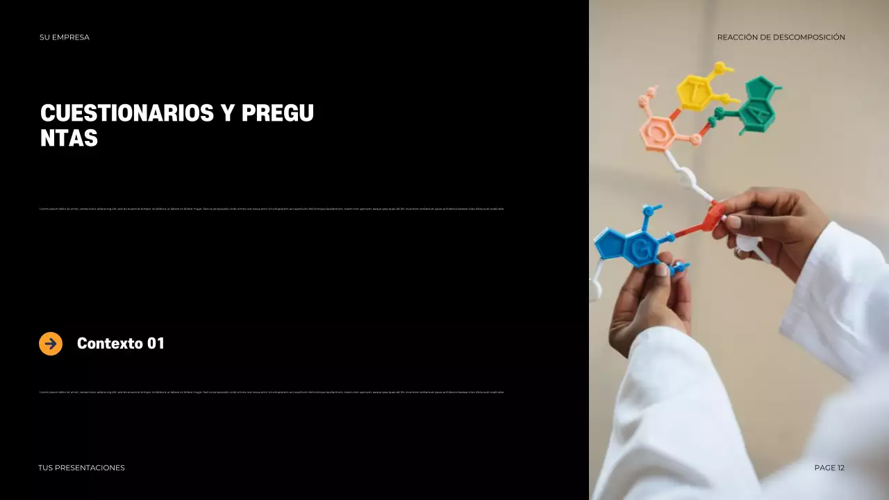 Presentación de la química moderna negra