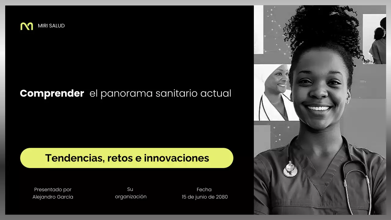 Presentación de atención médica moderna para negros