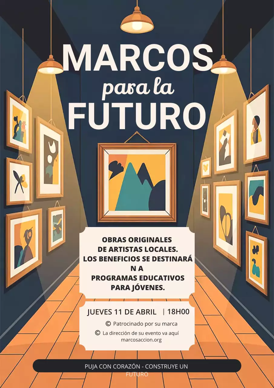 Cartel de la exposición de arte moderno de la Marina