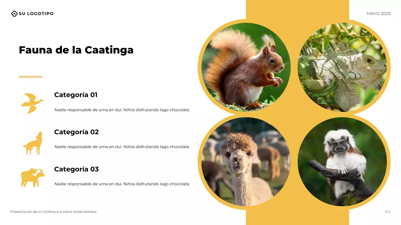 Presentación de la conferencia empresarial moderna amarilla