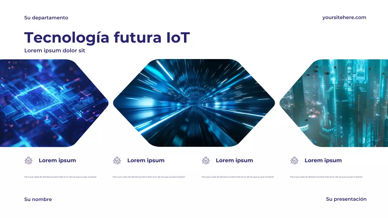 Presentación de tecnología moderna azul