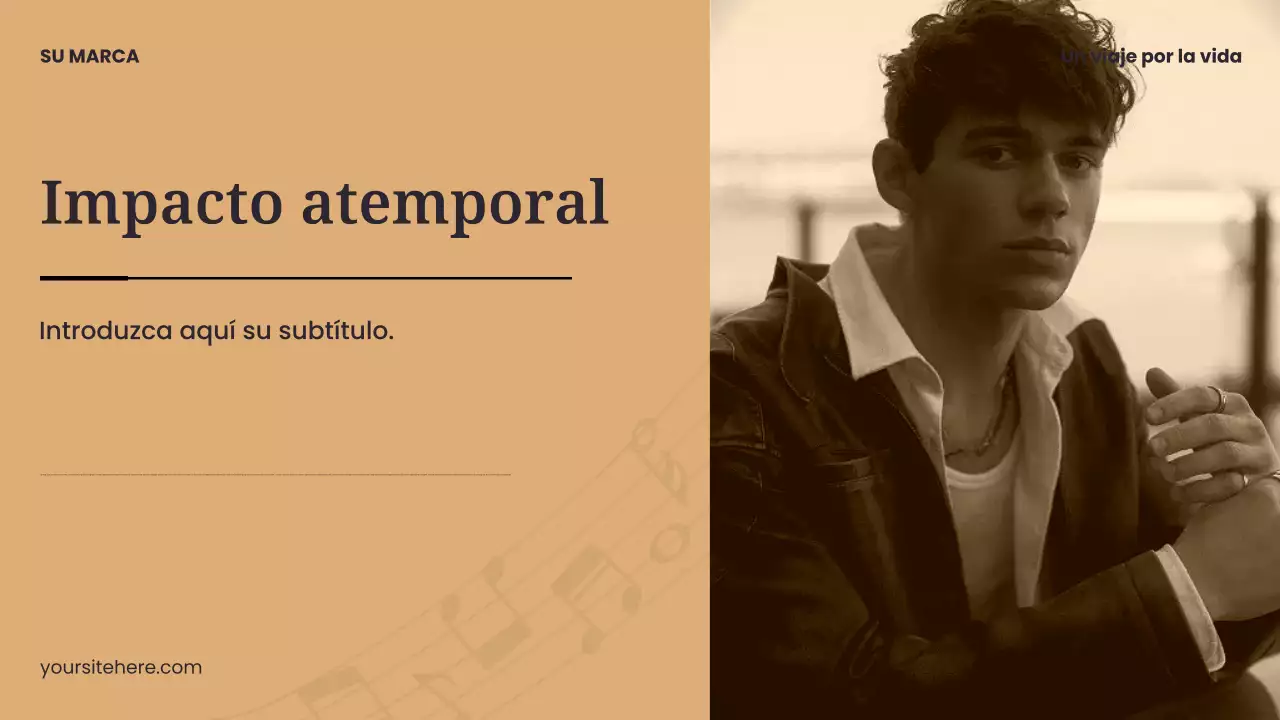 Presentación de música moderna en negro y azul