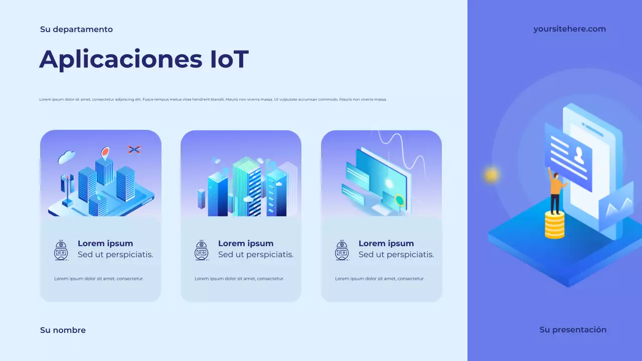 Presentación de tecnología moderna azul