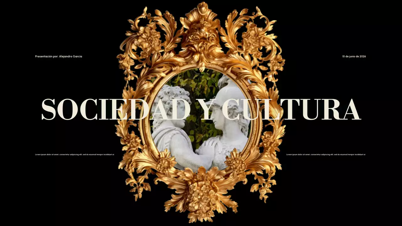 Presentación de la cultura elegante del oro