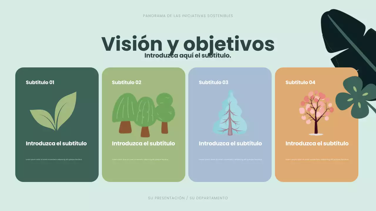 Presentación de sostenibilidad moderna y ecológica