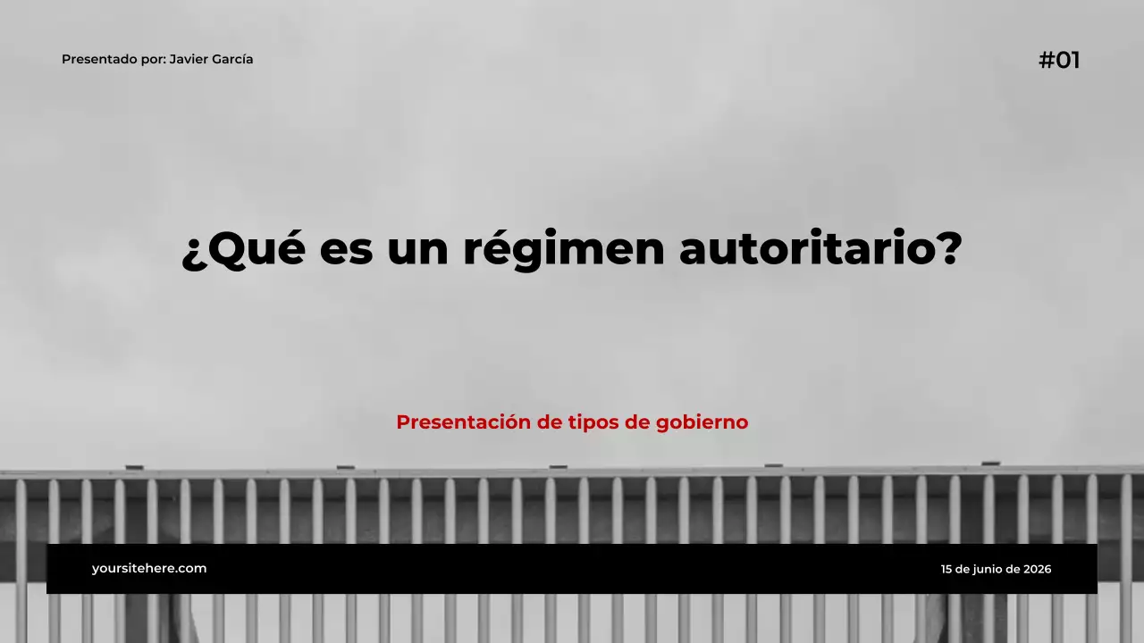 Presentación de la conferencia sobre el gobierno moderno gris