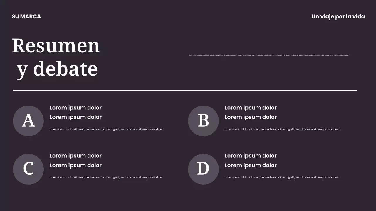 Presentación de música moderna en negro y azul