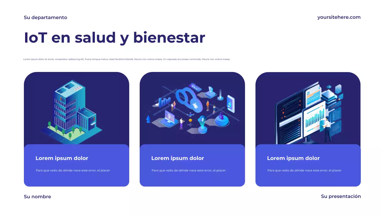Presentación de tecnología moderna azul