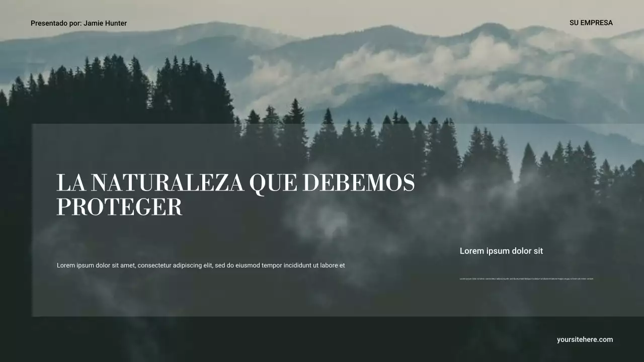 Presentación de naturaleza minimalista verde